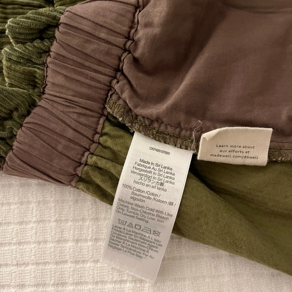 Madewell Corduroy Pull-On Paperbag Shorts in Olive - Picture 7 of 13